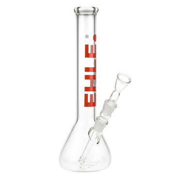 EHLE. Glass Big Brother Beaker Base Bong | 35 cm | 18.8mm | Red/Black - Right Side View 