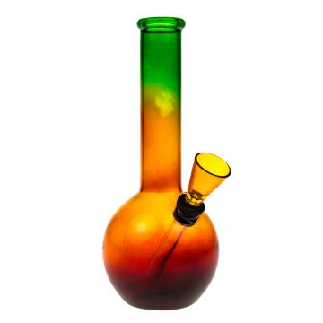 Rasta Colored Glass Mini Bubble Base Bong 