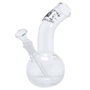 Amsterdam Glass Bubble Base Bong with Bent Neck | side view 1