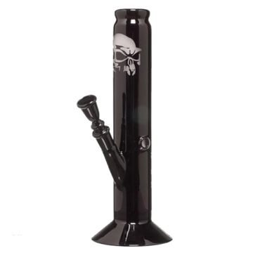  Schwarz Art Black Glass Straight Cylinder Bong