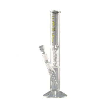 Frost - Spiral Tribe - Spiral Perc Glass Cylinder Ice Bong