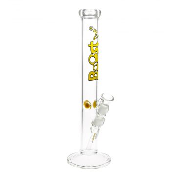 Boost Pro Cane Straight Cylinder Glass Ice Bong - Yellow