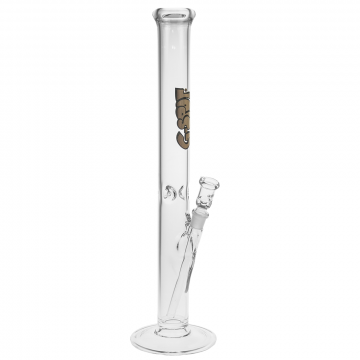 G-Spot Glass Classic Straight Cylinder Ice Bong - Side View 1
