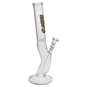 G-Spot Glass Hangover Ice Bong Curved base - Side View 1