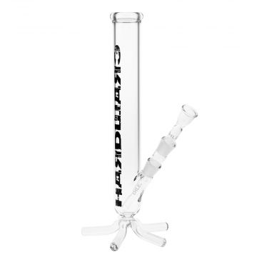EHLE. glass Pentapodus #1 Straight Bong with Five Legged Foot - Side view 1
