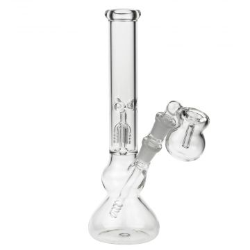 Mini Beaker Bubble Ice Bong with 3-Arm Tree Perc - Side view 1