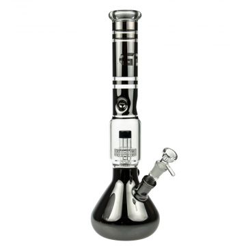 Grace Glass Black Ice Coating Beaker Ice Bong | 45 cm - Side view 1