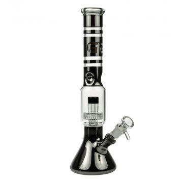 Grace Glass Black Ice Coating Beaker Ice Bong | 35 cm - Side view 1