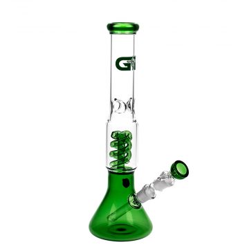 Grace Glass - Beaker Ice Bong with Spiral Perc - Green 