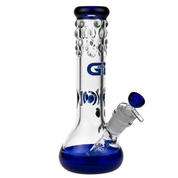 Grace Glass Beaker Ice Bong | Blue - Side view 1