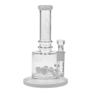 WS B-Boy Showerhead Perc Bong - White - Side view 1