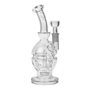 WS Clear Druid Recycler Bong - Side view 1