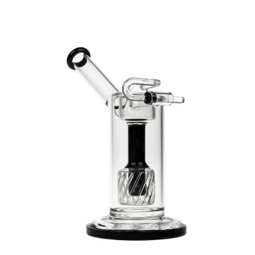 Grace Glass Sidecar Vapor Bubbler with Drum Perc - Black - Side view 1