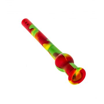 Black Leaf Extendible Silicone Diffuser Downstem | Rasta | 14.5mm