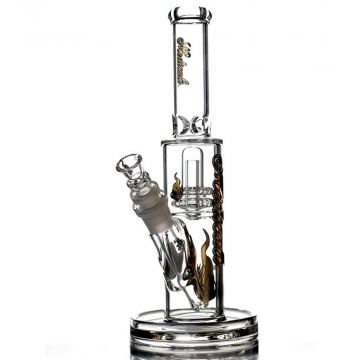 Medicali Glass Straight Ice Bong with Showerhead Perc | 10 Inch