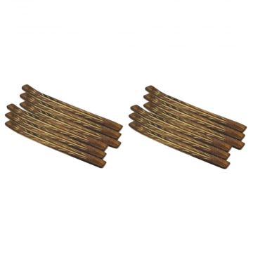 Wooden Incense Burner with Carved Leaf Design - 12 Pack