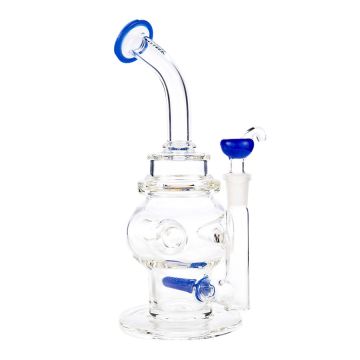 Purr Glass Swiss Egg Ice Bong Blue Cheese - Side view 1