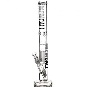 Medicali Glass Straight Ice Bong with 8- Arm Tree Perc  | 18 Inch