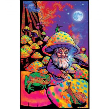 Mushroom Man Blacklight Poster