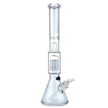 Blaze Glass Beaker Ice Bong with 6-arm Tree Perc | 19 inches | Purple - Side View 1