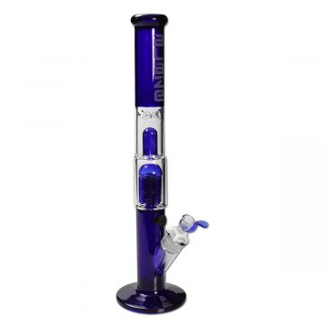 Blaze Glass Cylinder Ice Bong with 6-Arm Tree Perc | 17 Inch | Blue