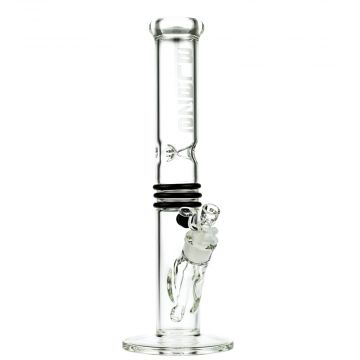 Blaze Glass Rubber Line Straight Ice Bong - Side View 1