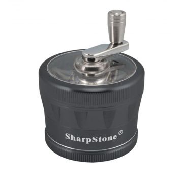 Sharpstone 2.0 4-Part Crank Top Grinder | 2.5 Inch | Black