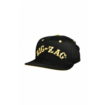 Zig-Zag Black & Gold Logo Snapback Hat