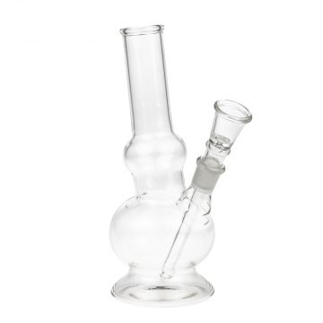 Curvy Glass Bubble Base Mini Bong