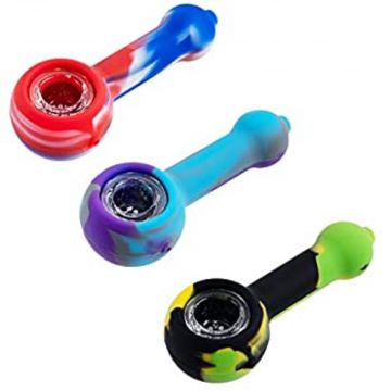 3 Gates Global Silicone Spoon Pipe | side view