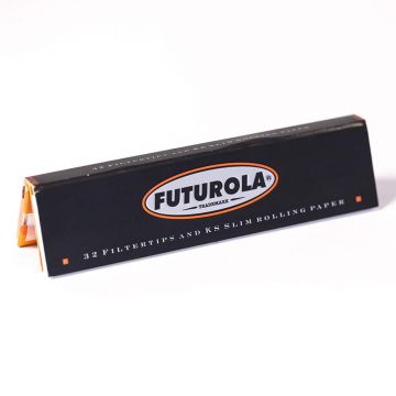 Futurola King Size Slim Rolling Papers with Tips | Single Pack