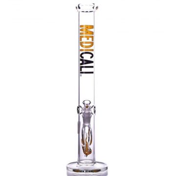 Medicali Glass 50 Mil Straight Cylinder Ice Bong  | 18 Inch 