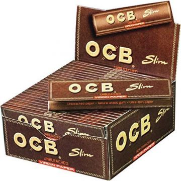 OCB King Size Slim Unbleached Rolling Papers | Box