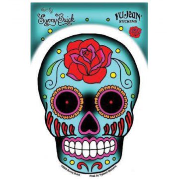 Sunny Buick "Rose Tattoo Skull" Sticker