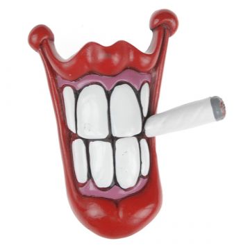 Smiley Smoking Lips Magnet