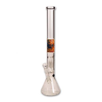 Black Leaf - Beaker Base 3-arm Tree Perc Ice Bong - Worked Band