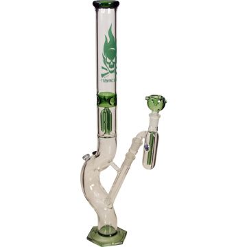 Percolator Bong Ice 'Black Leaf' Curvy with precooler