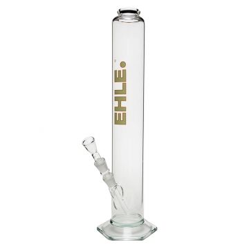 EHLE. Glass - Straight Cylinder Bong 2000ml - 18.8mm - Green Logo