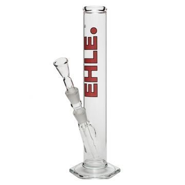 EHLE. Glass - Straight Cylinder Bong 500ml  - Red logo