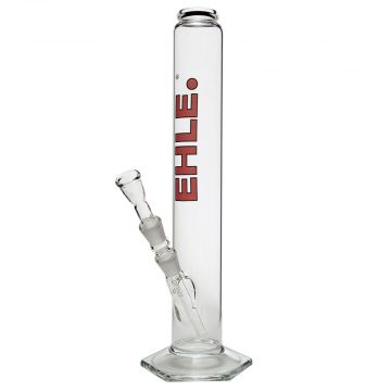 EHLE. Glass - Straight Cylinder Bong 1000ml - 18.8mm - Red logo