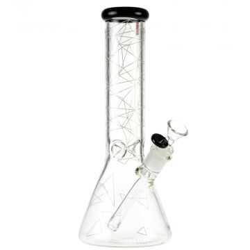 Famous Brandz Glass Beaker Ice Bong | Space - Side View 1
