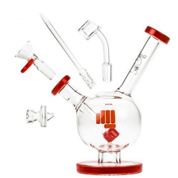 Snoop Dogg Pounds MIA Bubble Base Dab Rig | Red - Complete Set 
