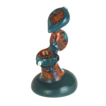 Glass Mini Bubbler Inside-Out with Reversals and Switchbacks