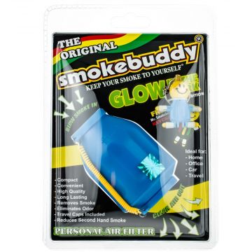 The Original Smokebuddy Personal Air Filter | Glow in the Dark | Blue
