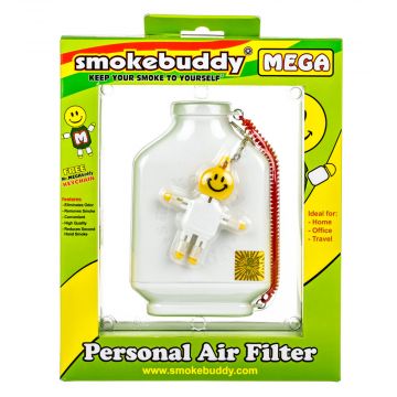 Smokebuddy  Mega Personal Air Filter | White - Front View 