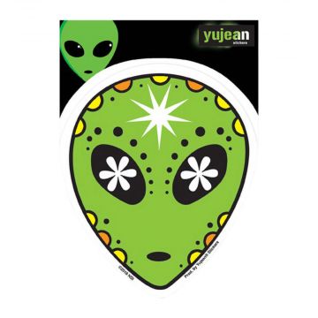 Alien Sugar Skull Sticker