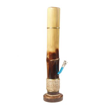 Bamboo Bong - Polished Wood with Rope Base