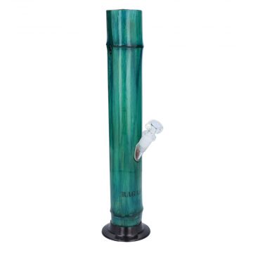 Ragabong Bamboo Bong with Glass Bowl and Downstem | 13 Inch | Teal