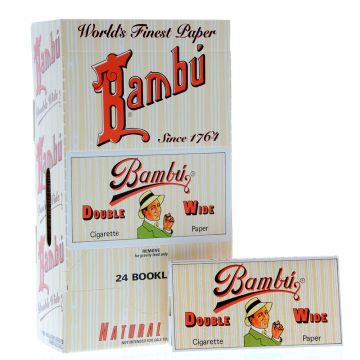 Bambu - Double Wide Rolling Papers - Box of 24 Packs