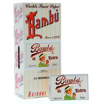 Bambu - Extra Wide 1 1/2 Rolling Papers - Box of 24 Packs